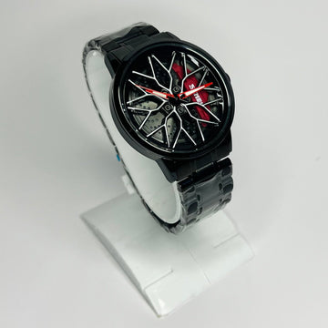 Spinning Car Wheel Red | Stainless Steel