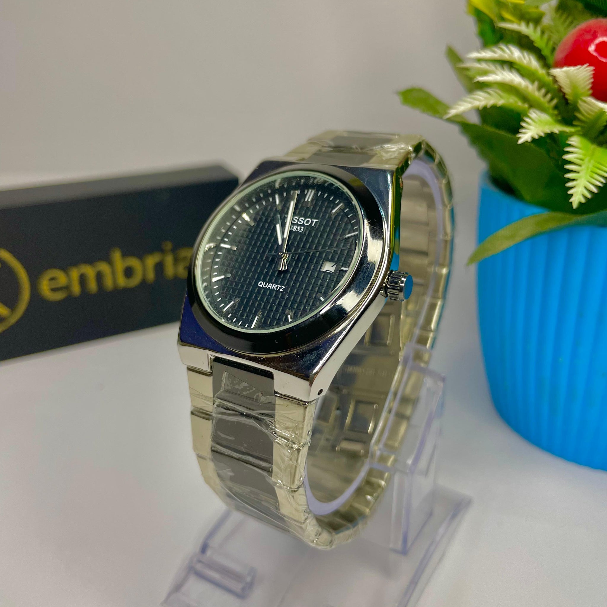 Tissot PRX Black & Silver Chain Black