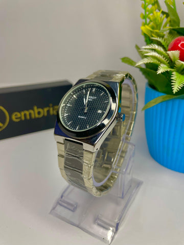 Tissot PRX Black & Silver Chain Black